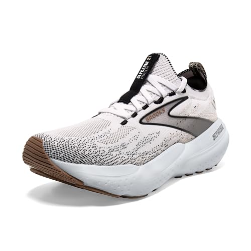 Brooks Women’s Glycerin Stealthfit 21 Neutral Running Shoe - White/Grey/Black - 8.5 Medium